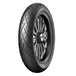 A black Metzeler Cruisetec tire with a silver rim.