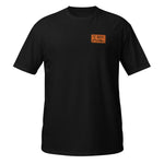Badge - Black Tee, ring-spun cotton, with a small TC Bros. logo on the left chest area.