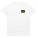 Winged Wheel - White Tee - (Front/Back Print), crafted from ring-spun cotton, featuring a small "TC Bros" logo on the left chest area.
