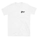 Script - White Tee from TC Bros. with black "70 years" text graphic printed on demand on the upper left chest area.