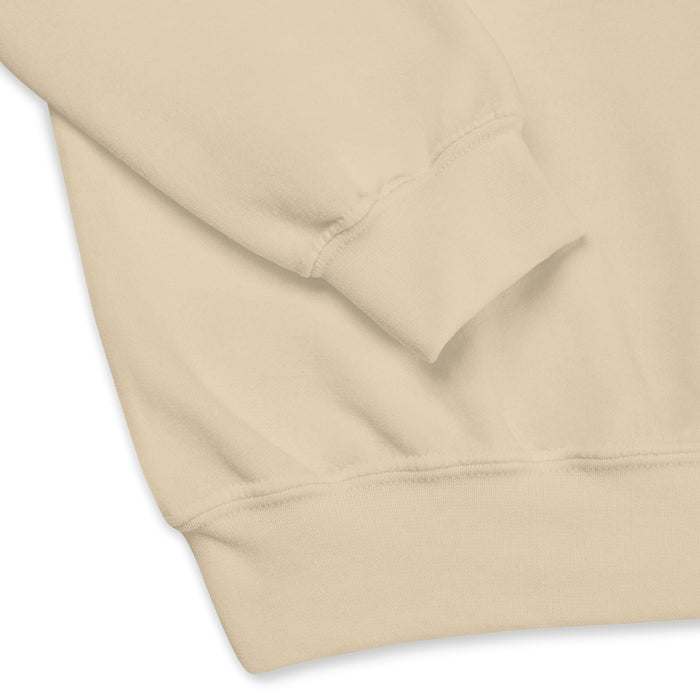 Sand, warm sweatshirt with "TC Bros." logo embroidered on the left chest area.