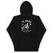 TC Bros. Rider Black Hoodie - White Print with white graphics for "tc bros custom motorcycle parts".