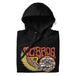 TC Bros. Wing Hoodie in Black featuring a stylized motorcycle engine and wings with the text "torbros." This 100% cotton hoodie is a classic streetwear piece.