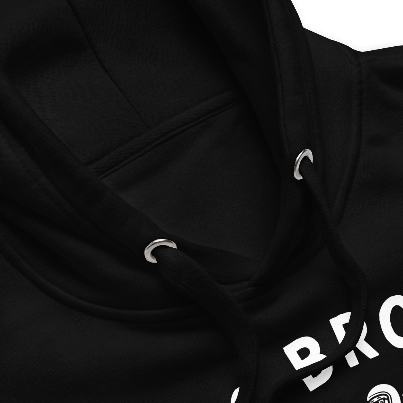 TC Bros. Rider Black Hoodie - White Print with white graphics for "tc bros custom motorcycle parts".