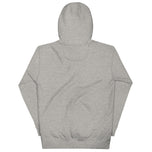 Carbon Gray TC Bros. Shield Hoodie with a red and white "tecos" logo on the front.