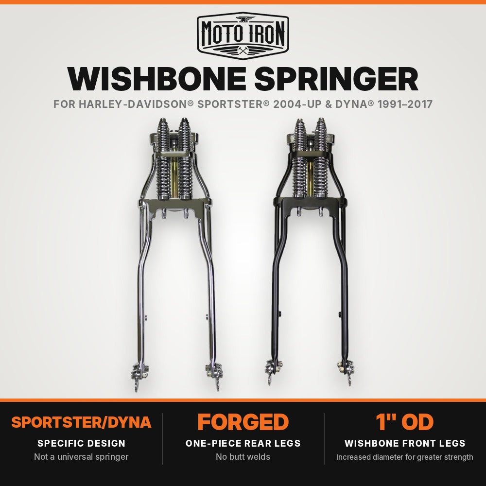 Moto Iron Wishbone Springer Front End for Harley-Davidson