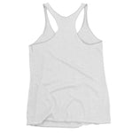 Shield - Women's Racerback Tank - Vintage White from TC Bros with a small red 'chaos' logo on the chest.