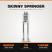 Front view of a Wyatt Gatling Springer Front End for Harley-Davidson frames with 1" neck, featuring chrome plating, dual springs, and extended fork legs, isolated on a white background.