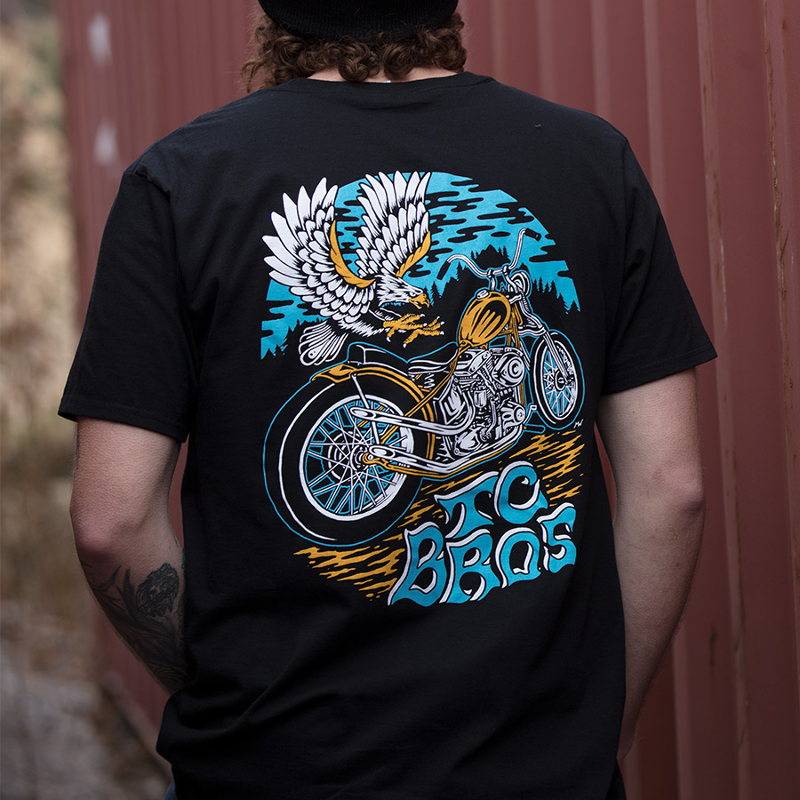 TC Bros. Eagle T-Shirt - Black
