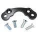 A Moto Iron® Black Handlebar Riser Adapter for Springer Front Ends 3.5" centers with screws and bolts on a white background.