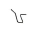 A black TC Bros. 7/8" Lane Splitter™ Handlebars - 9.25" Rise Black Powdercoat handlebar hanger on a white background.