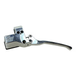 A GMA Polished Billet 1" Front Brake Master Cylinder (RH 5/8) made of CNC machined aluminum on a white background.