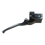 A GMA Black Billet 1" Front Brake Master Cylinder (RH 5/8) on a white background, ideal for custom applications.