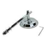 The Moto Iron® Chrome 3" Round Mirror with Stem for Harleys features a unique design and comes with an L-shaped hex key tool—ideal for Harley Davidson models.