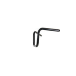 A TC Bros. black metal hook on a white background, featuring a narrow TC Bros. 1 inch design.