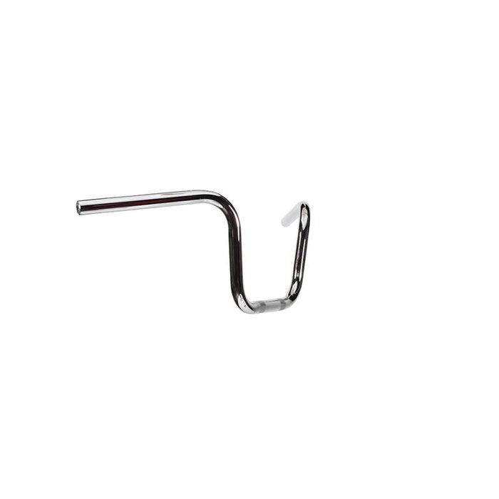 A TC Bros. chrome hook on a white background, perfect for showcasing your Harley with TC Bros. 1" Narrow Mini Apes Handlebars - 8" Chrome.