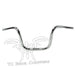 A TC Bros. 1" Narrow Mini Apes Handlebars - 8" Chrome with the word tc bros choppers on it. This Harley accessory features narrow mini apes handlebars, adding a sleek and stylish touch to your ride.