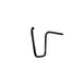 A TC Bros. 1" Narrow Apes Handlebars - 12" Black metal hook on a white background.