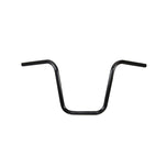 A TC Bros. 1" Narrow Apes Handlebars - 12" Black with Harley controls on a white background.