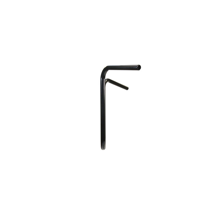 A TC Bros. 1" Narrow Apes Handlebars - 16" Black on a white background.