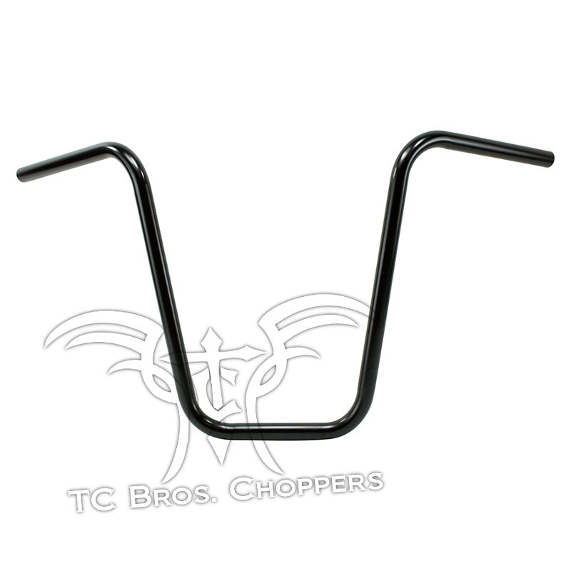 TC Bros. 1" Narrow Apes Handlebars - 16" Black feature a sleek black design and a height of 16" for an elevated riding experience.