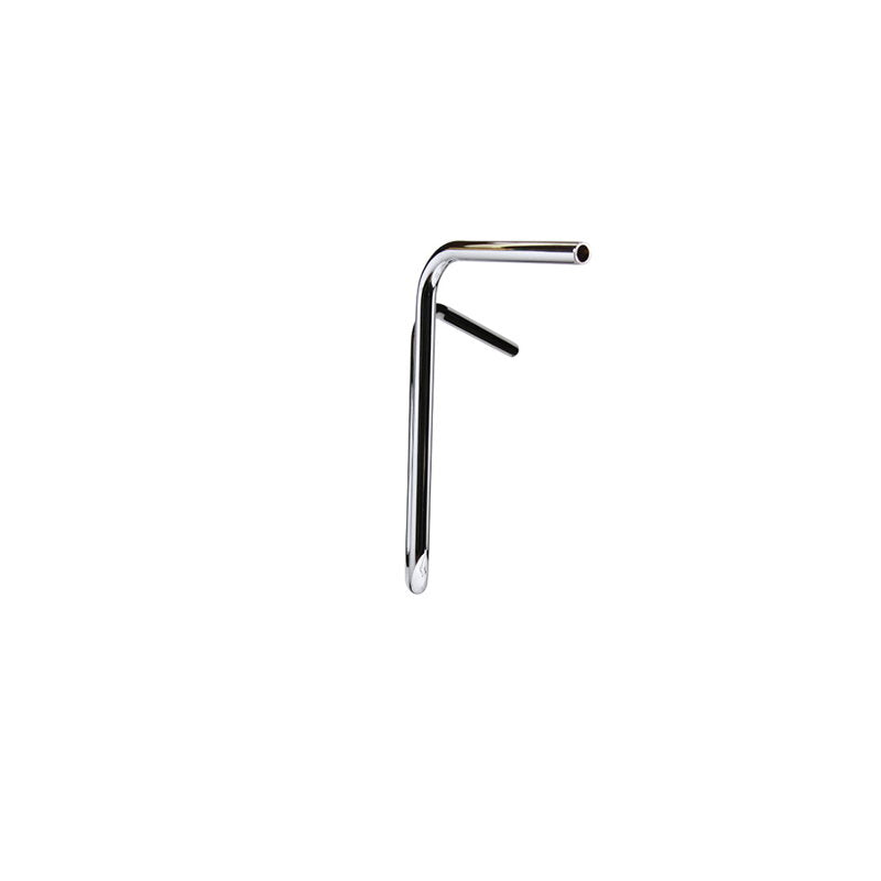 TC Bros. 1" Narrow Apes Handlebars - 16" Chrome with a stainless steel handle on a white background.
