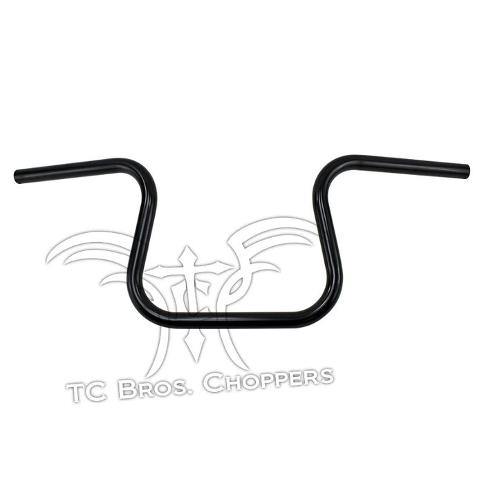 A TC Bros. 1" Lane Splitter™ Handlebar - Black with the word TC Bros. on it.