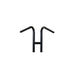 A pair of TC Bros. 1" Rabbit Ears Handlebars - Black Smooth on a white background.