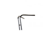 A TC Bros. 1" Rabbit Handlebars - Chrome with a chrome finish on a white background.