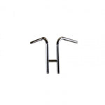 The TC Bros. 1" Rabbit Handlebar by TC Bros. features a high-rise, H-shaped chrome design, shown against a plain white background.