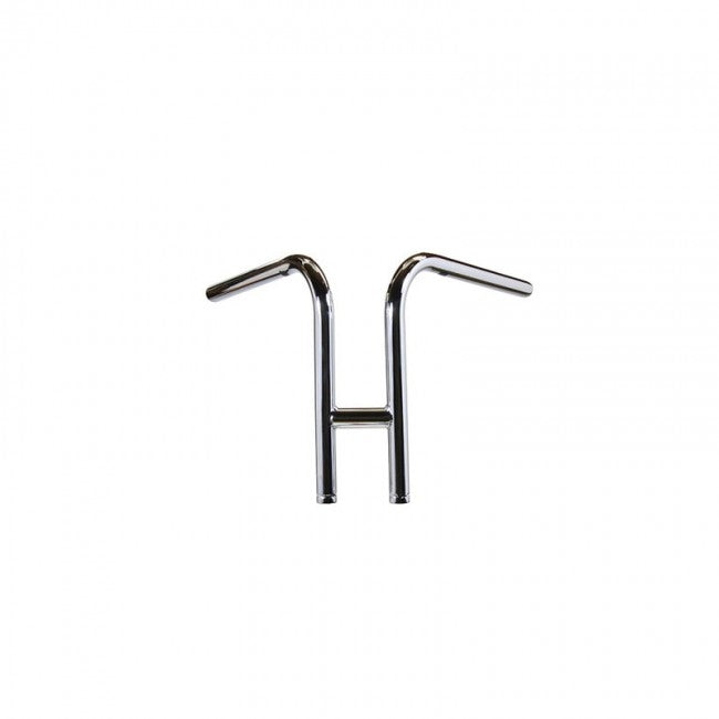 A pair of TC Bros. 1" Rabbit Handlebars - Chrome on a white background, perfect for your Harley Davidson.