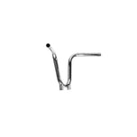 A close-up of TC Bros. 1" Bootlegger Handlebars - Chrome