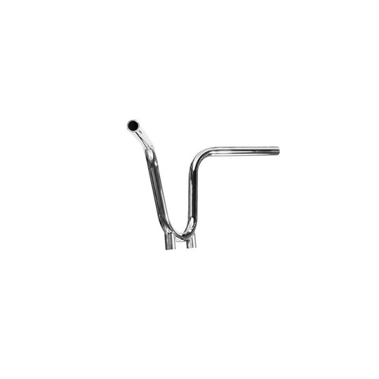 A close-up of TC Bros. 1" Bootlegger Handlebars - Chrome