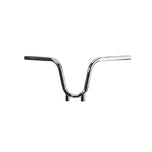 A close-up of TC Bros. 1" Bootlegger Handlebars - Chrome.