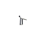 Two TC Bros. 1" Window Handlebars, one chrome and one black, featuring a distinctive rectangular center design inspired by TC Bros. Harley-Davidson styles, are displayed on a white background.