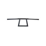 A TC Bros. 1" Window Handlebar - Black on a white background, perfect for Harley models.