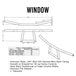 A sleek and stylish TC Bros. 1" Window Handlebar drawing for a chopper, available in either dimpled or non-dimpled design options.