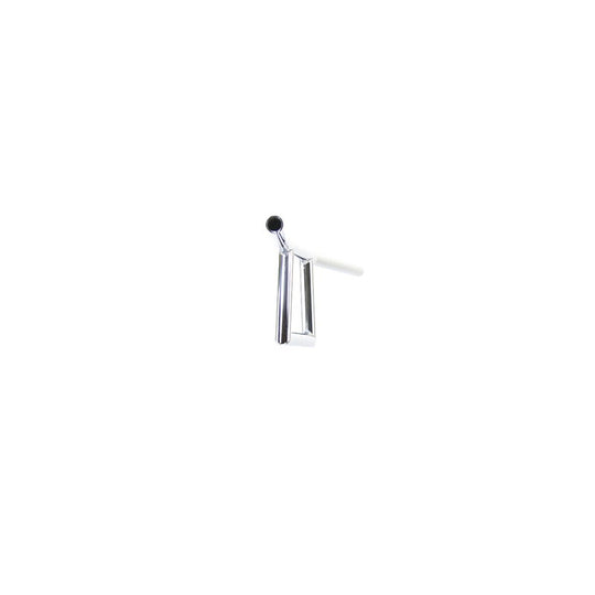 A black and white picture of a TC Bros. 1" Window Handlebars - Chrome on a white background.