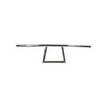 A table with TC Bros. 1" Window Handlebars - Chrome metal frame and TC Bros. metal base.