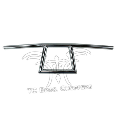 Upgrade your bike with TC Bros' TC Bros. 1" Window Handlebars - Chrome, available in 1" window handlebars and your choice of dimpled or non-dimpled.