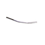 The TC Bros. 1" Drag Handlebar by TC Bros. is a straight chrome bicycle handlebar with a slight upward bend at both ends, styled like classic drag bars and shown on a white background.