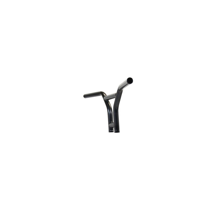 A TC Bros. 1" BMX Handlebar - Black on a white background.