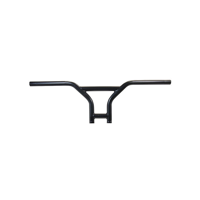 A black TC Bros. 1" BMX handlebar on a white background.