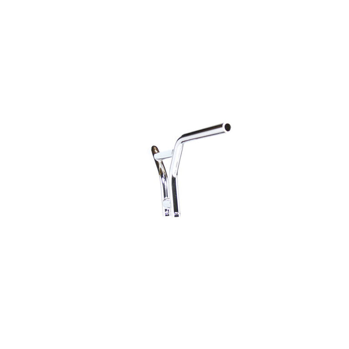 A TC Bros. 1" BMX Handlebars - Chrome handlebar on a white background, suitable for 1" BMX Handlebars.