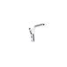 A TC Bros. 1" BMX Handlebars - Chrome handlebar on a white background, suitable for 1" BMX Handlebars.