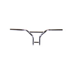 TC Bros. 1" BMX Handlebar by TC Bros.—chrome with a straight crossbar and upward-angled grips for a vintage BMX style inspired by classic Harley bars, shown on a plain white background.