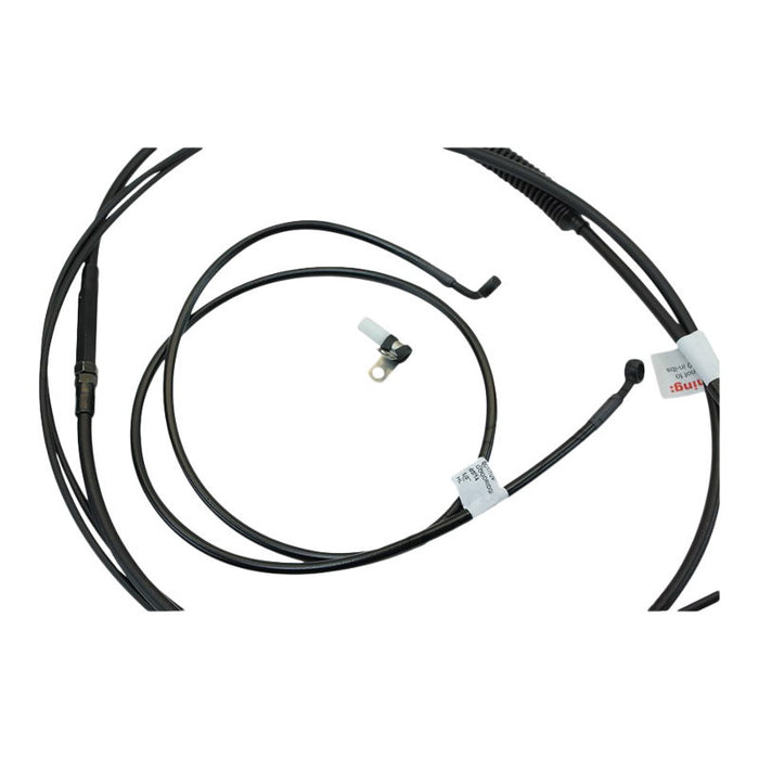 A Burly Extended Cable / Brake Line Kit For 16" Ape Hangers Harley Sportster XL 2007-2012, suitable for installing on a Harley Sportster&