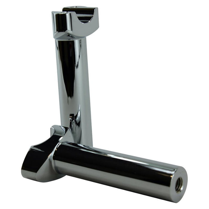 An image of a HardDrive 5.5" Chrome Forged Handlebar Risers for Harley with a straight style riser on a white background.