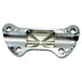 A HardDrive 1" Handlebar Clamp for Harley - Chrome Smooth plate with holes on it.