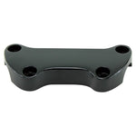 Moto Iron® 1" riser top clamp mounting bracket with four screw holes, shown on a white background—compatible with many Harley-Davidson models.